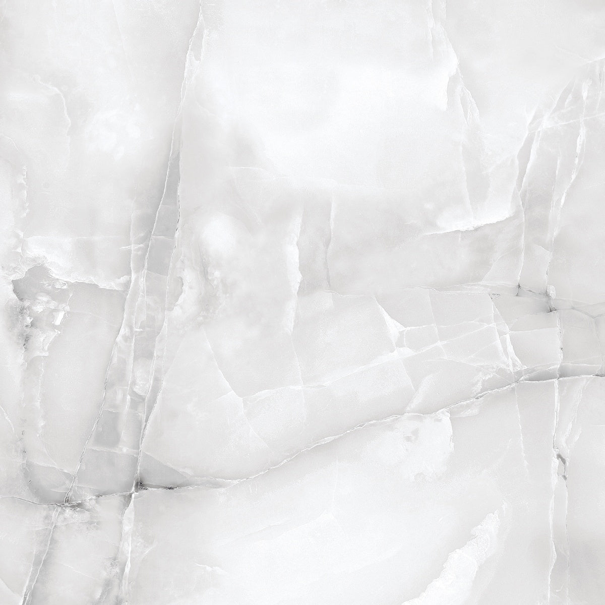 Close up of Onyx ice grey marble bathroom and kitchen tile with polished finish and soft grey veining