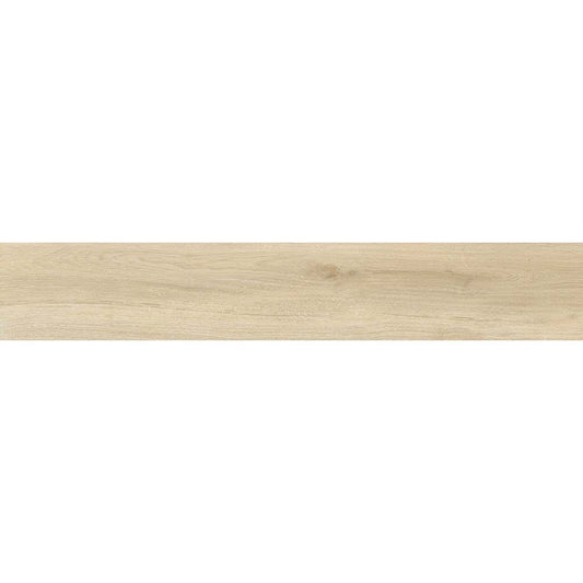 Close up of Perth Birch wood effect plank wall and floor tile