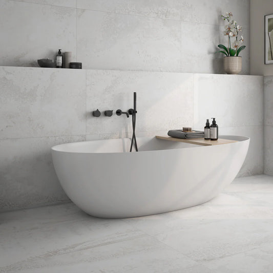 Ferrum White Lappato Tile 60x120cm