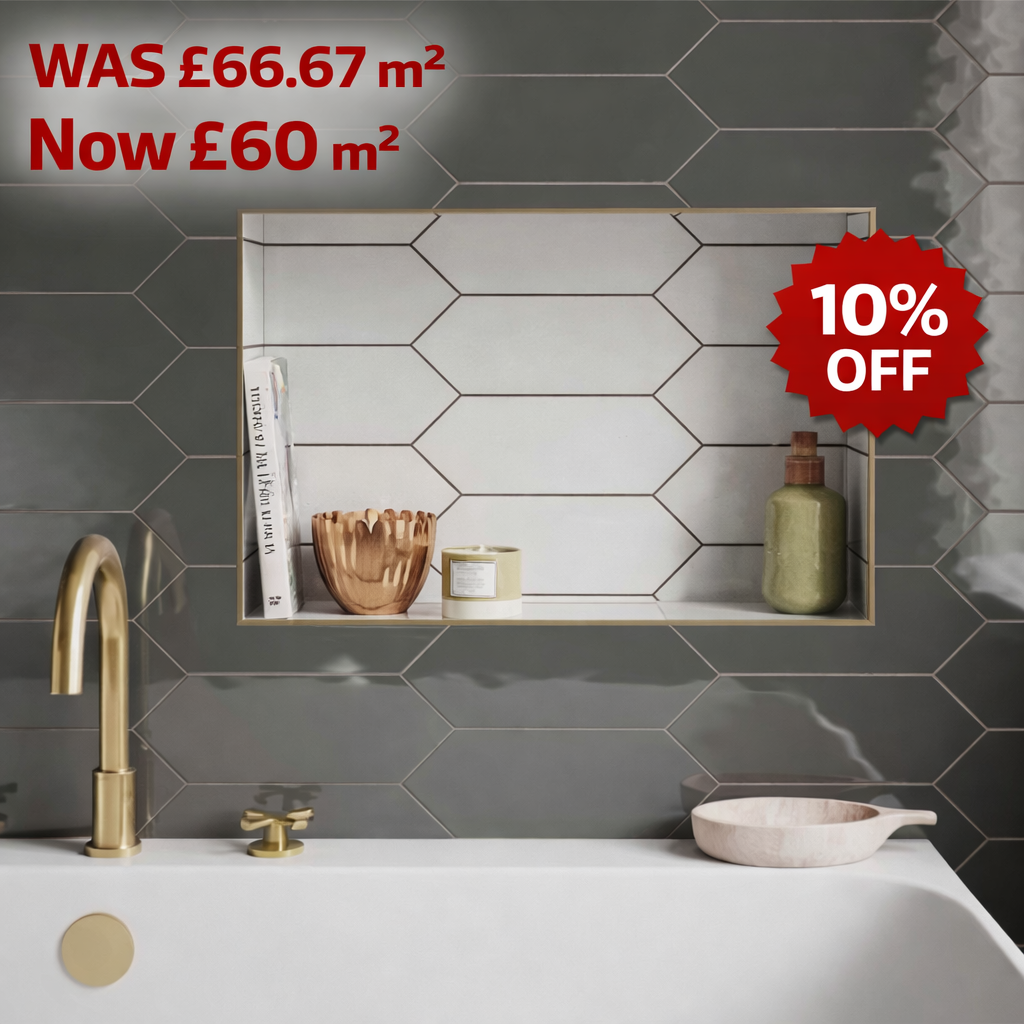 Form White Tile 10x30cm