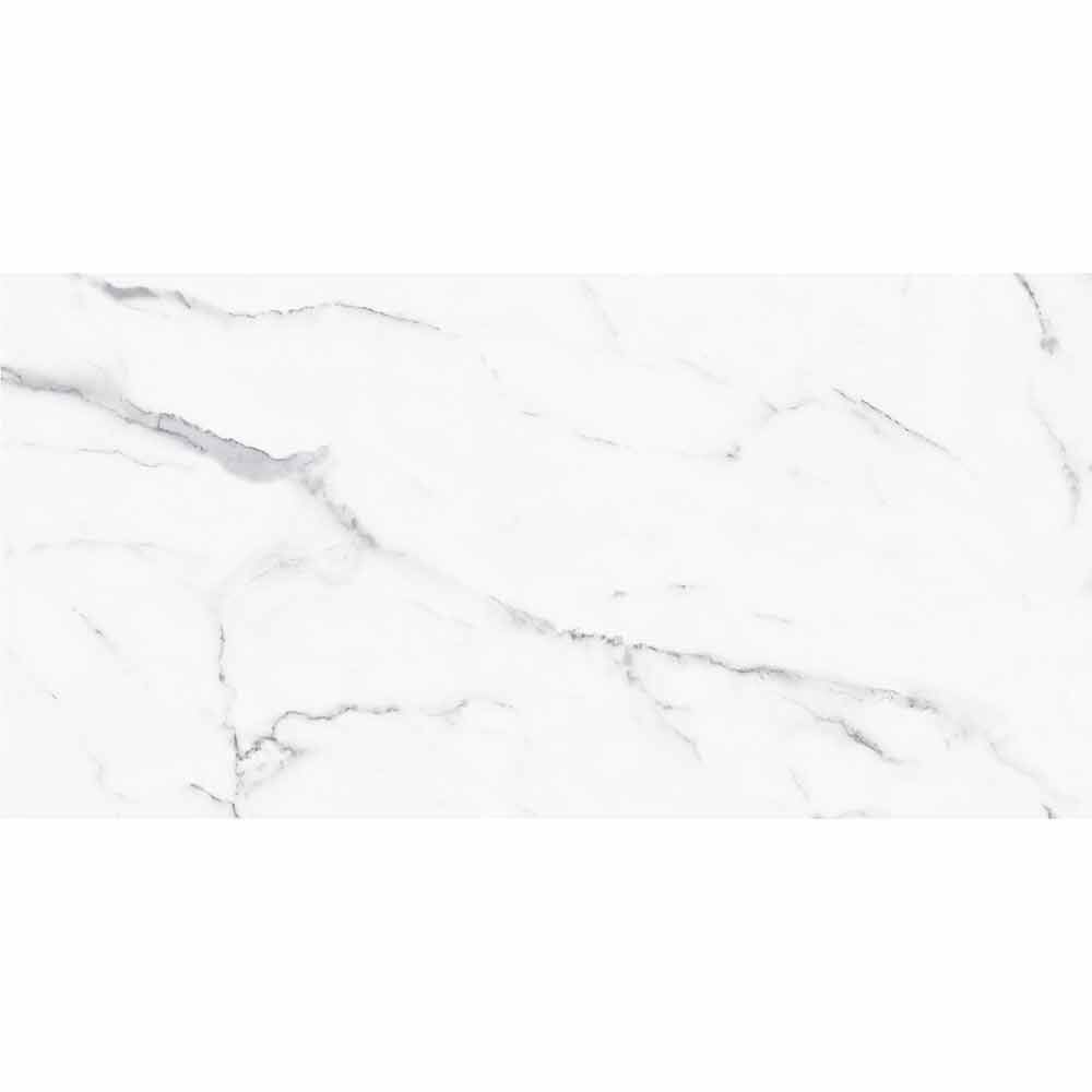 Carrara Luxury Rigid Core Click Vinyl Flooring Marble Tile 30.5x61cm