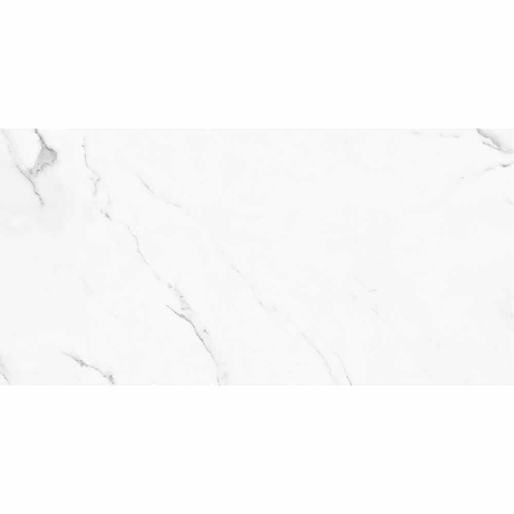 Carrara Luxury Rigid Core Click Vinyl Flooring Marble Tile 30.5x61cm