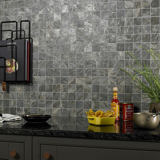 Andes Dark Grey Mosaic Tile 30x30cm