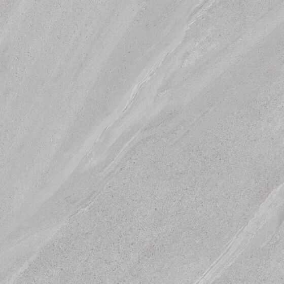 Close up of Andrea dark grey gloss porcelain floor and wall tile featuring durable stone-effect porcelain finish