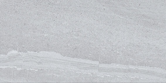 Close up of Andrea dark grey gloss porcelain 30x60 floor and wall tile 