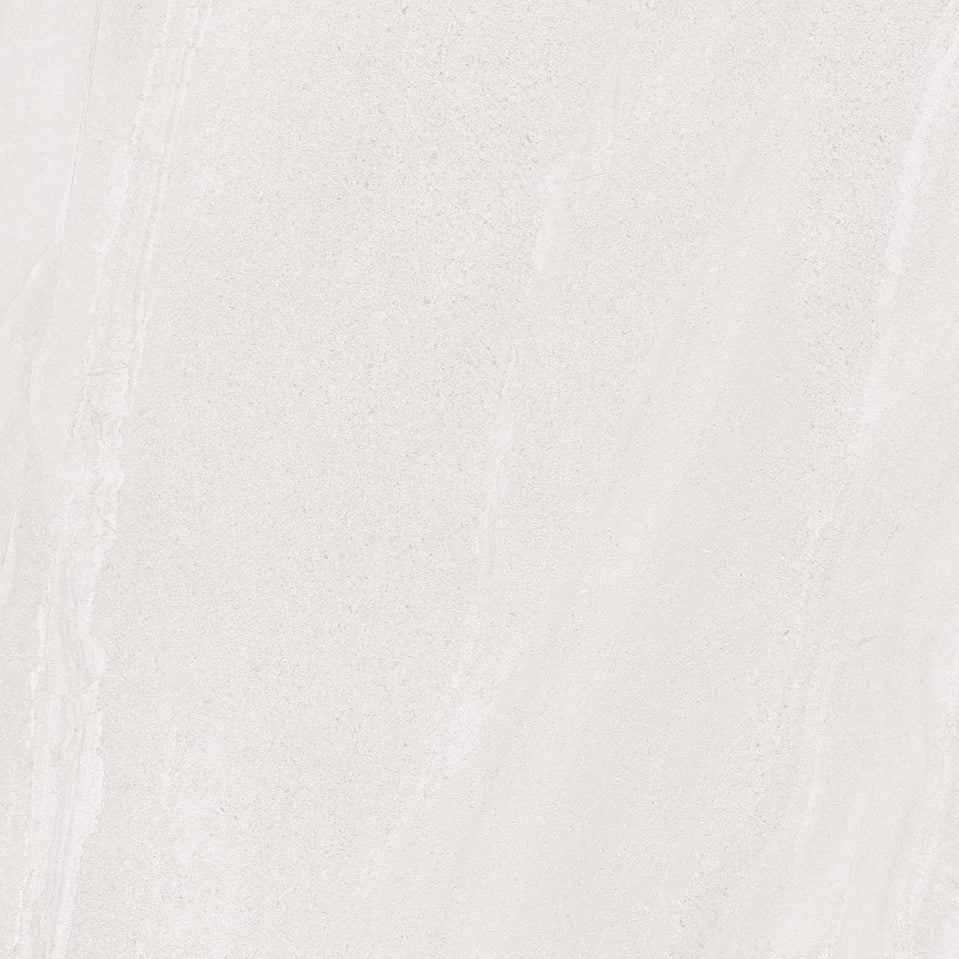Close up of large format Andrea light grey porcelain wall and floor tiles with elegant stone-inspired design