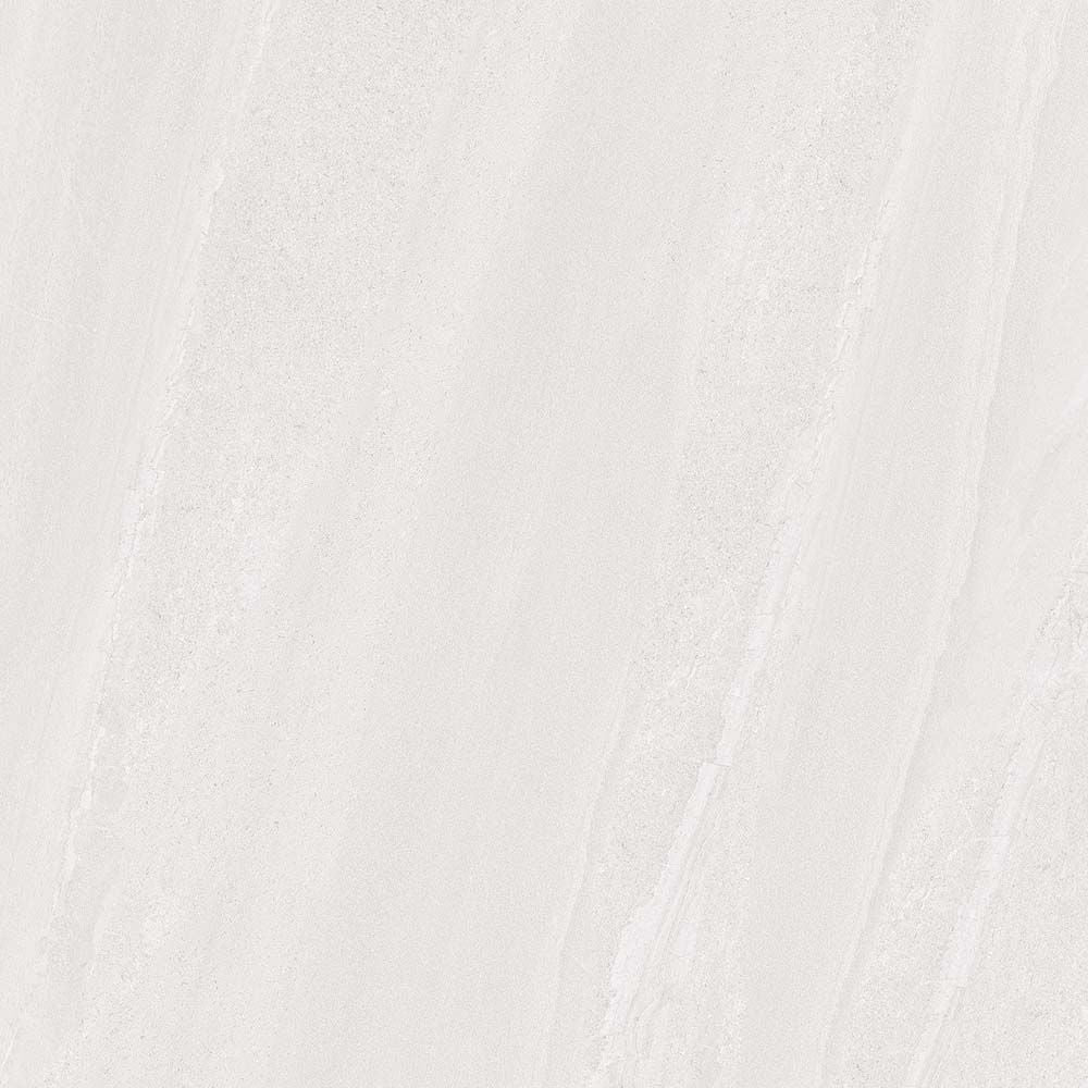 Close up of large format Andrea light grey gloss porcelain wall and floor tiles 
