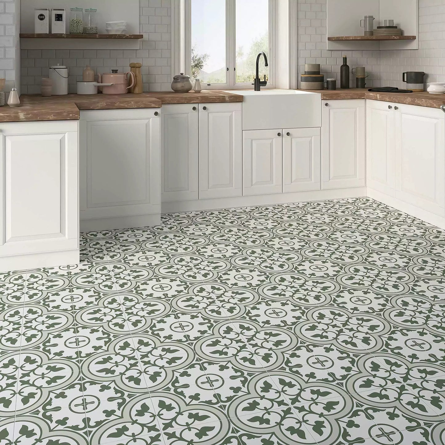 Azzurro Olive Tile 45x45cm