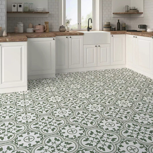 Azzurro Olive Tile 45x45cm