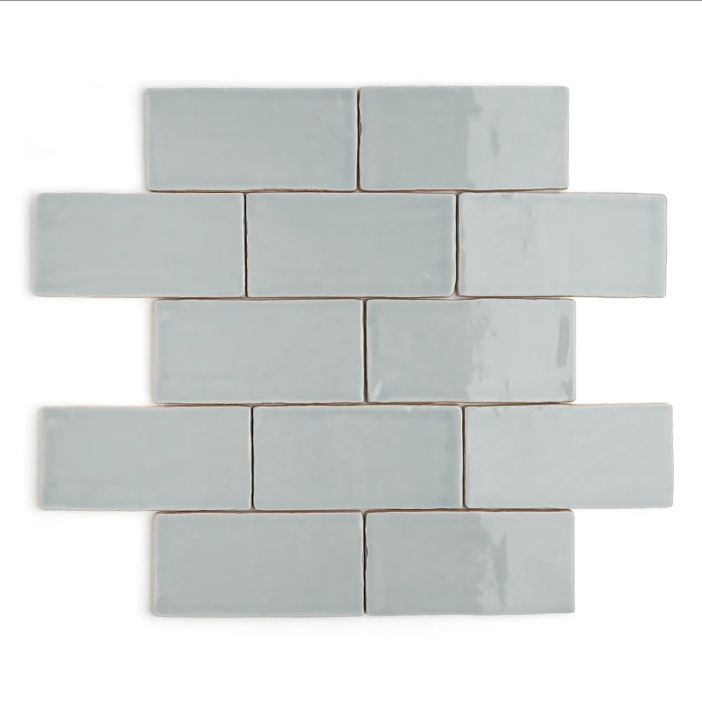 Bespoke Duck Egg ceramic wall tile featuring a soft duck egg blue glaze, stylish decorative tile ideal for bathroom walls, kitchen splashbacks and modern interior feature walls