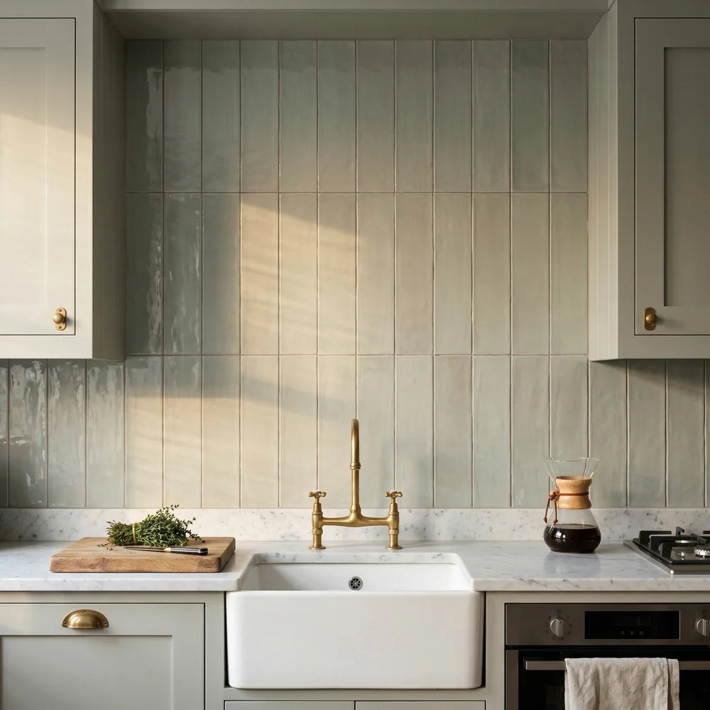 Bespoke Sage Tile 7.5x30cm