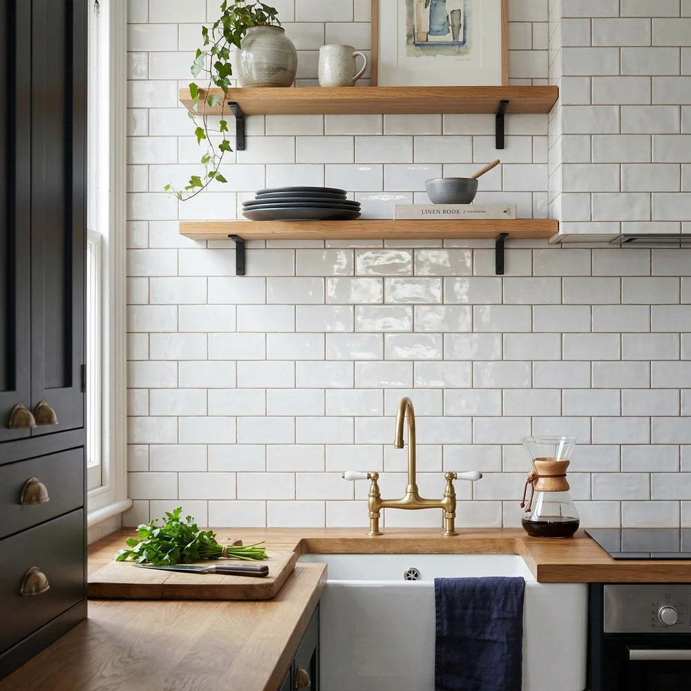 Bespoke White Tile 7.5x15cm
