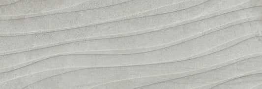 Close up of Blend grey decorative wall tile with contemporary textured design
