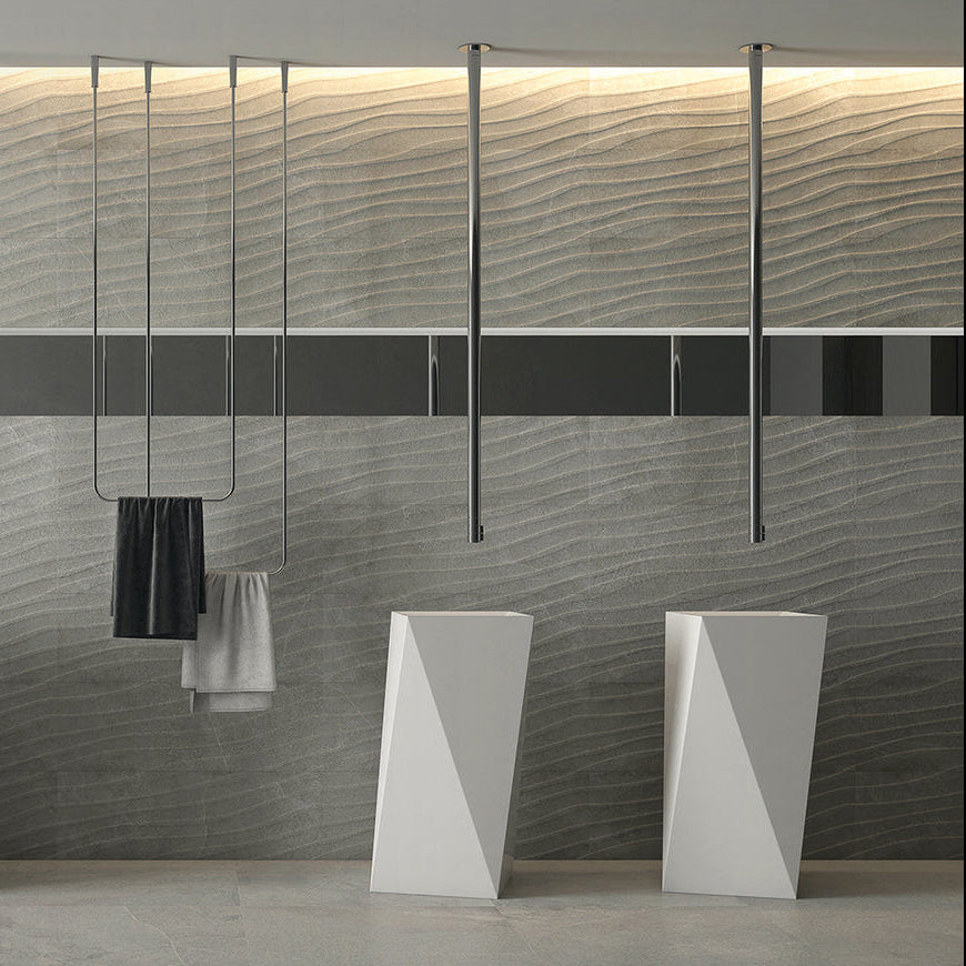 Stylish grey blend decor tile for interior wall cladding