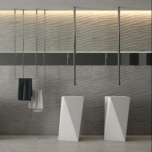 Stylish grey blend decor tile for interior wall cladding