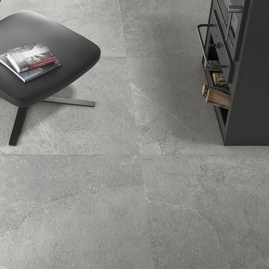 Premium floor styled with Blend grey floor tiles 