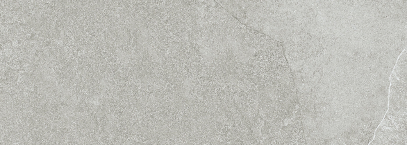 Close up of Blend grey ceramic wall tile for bathroom or kitchen walls