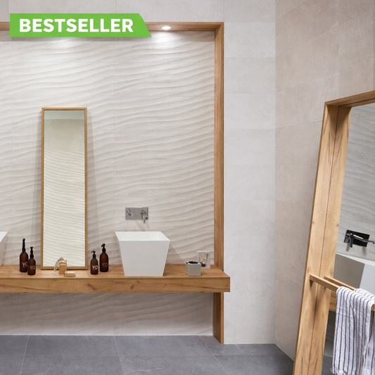 Premium bathroom finished using Blend white decor wall 