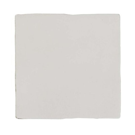 Close up of Bold white gloss ceramic tile for bathroom and kitchen wall applications