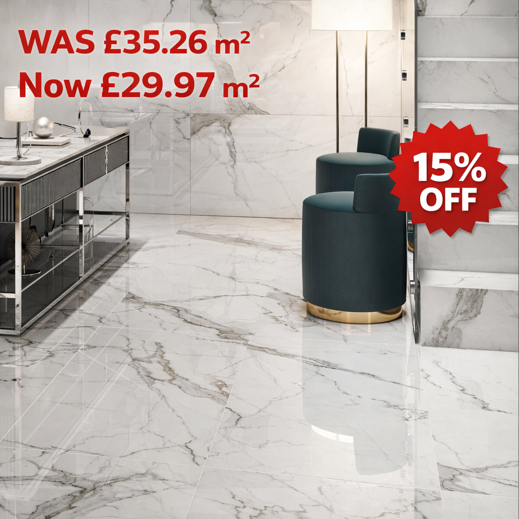 Carrara Luxe Gloss Tile 30x60cm