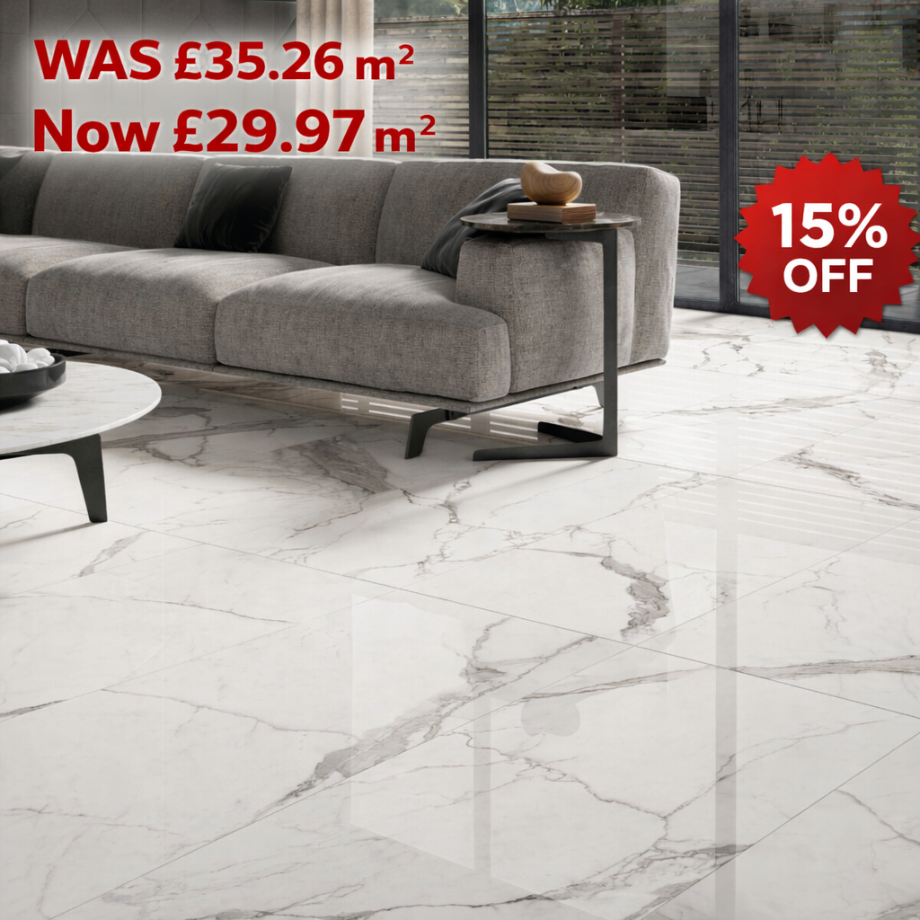 Carrara Luxe Gloss Tile 60x60cm