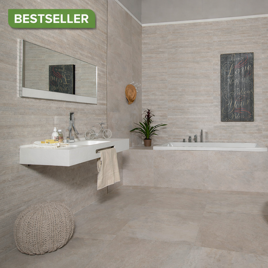 Stunning bathroom with Empire bone tiles suitable for bathroom and kitchen wall and floor design