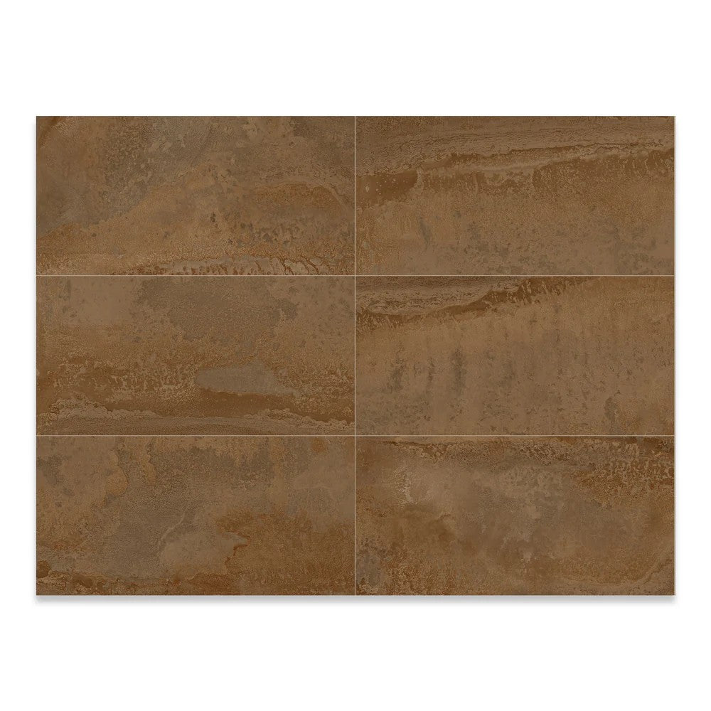 Ferrum copper porcelain wall and floor tile used for modern interiors