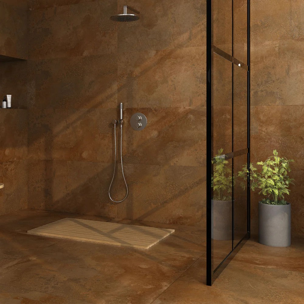Ferrum copper decorative porcelain wall and floor tile used for modern interiors