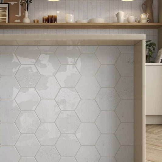Wish White Hexagon Tile 15x17.3cm