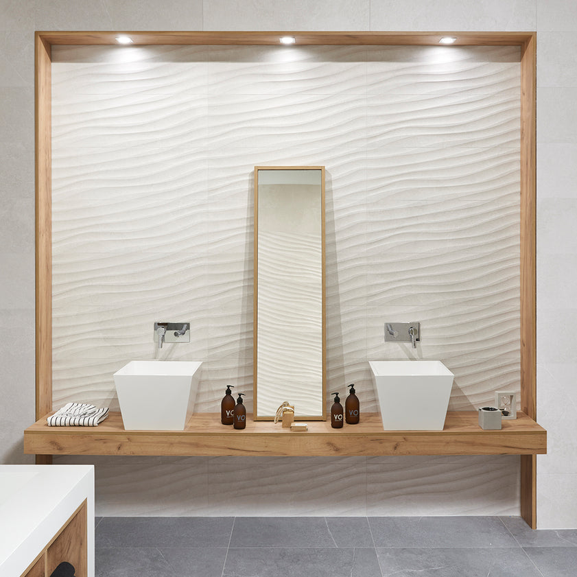 Blend White Decor Tile 30x90cm