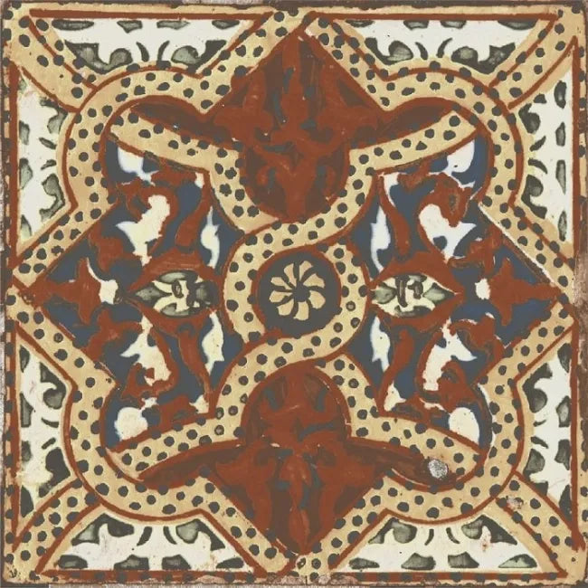 Morocco multi coloured patterned rustic wall and floor tiles