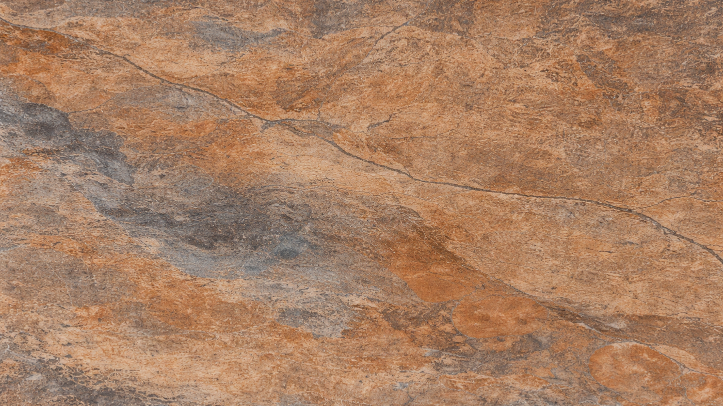 Close up of  rockface brown stone effect tile suitable for walls and flooring