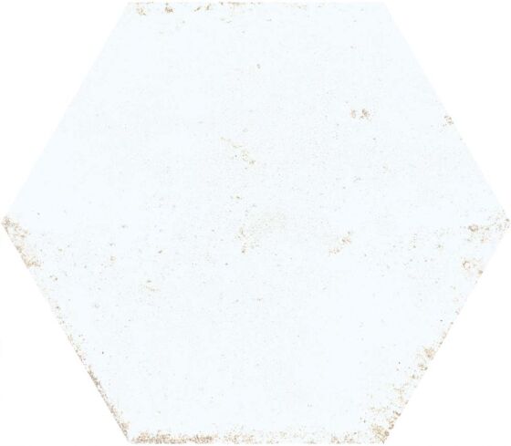 Close up of Wish white hexagon gloss wall tiles suitable for kitchens and bathrooms